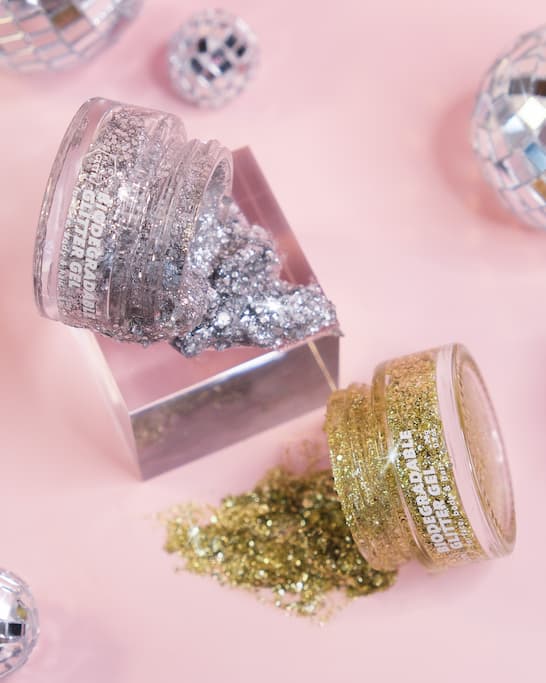 Glitzer-Gele | Pflanzlich & biologisch abbaubar Projekt Glitter Glitzer-Gele | Pflanzlich & biologisch abbaubar Projekt Glitter
