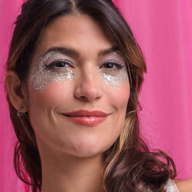Silbernes Bio Glitzergel 