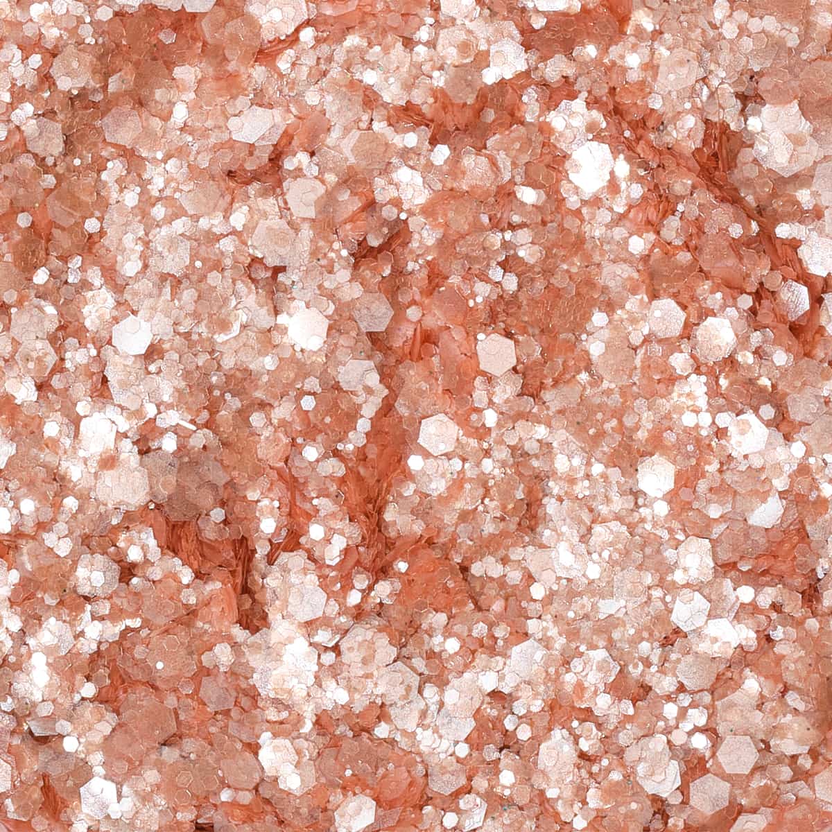 Close-up of pink Himalayan salt coloured glitter